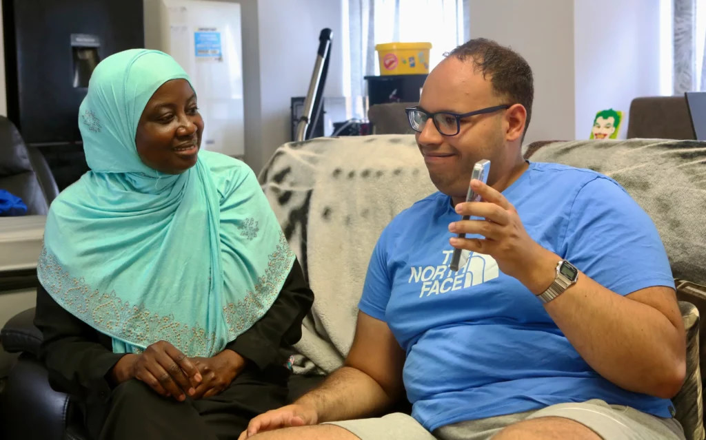 Gian Healthcare supported living — carer with client
